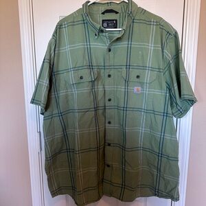 Carhartt Men's Green Plaid Shirt